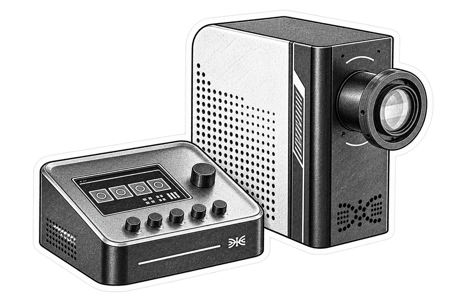 IRIS-400 Series 光源与控制器黑白手绘贴纸